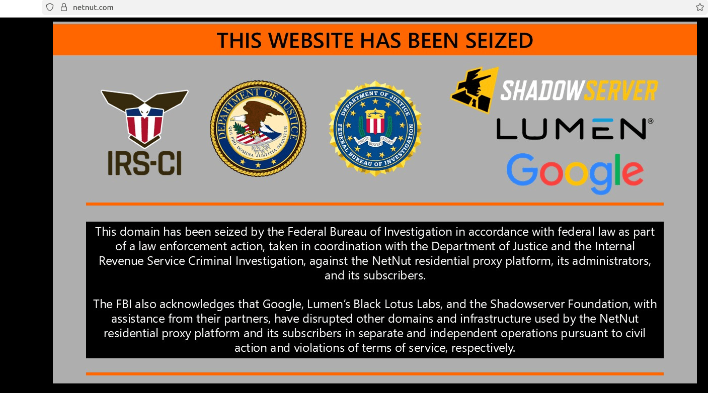FBI and Google Disrupt NetNut Proxy, Two Million Devices Affected